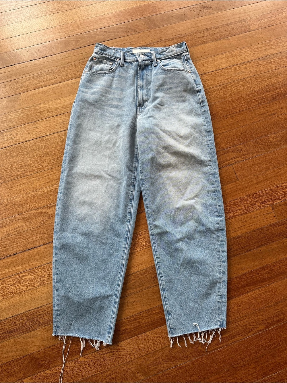 MOTHER Light Blue Fangirl Hover Fray High-Rise Jeans